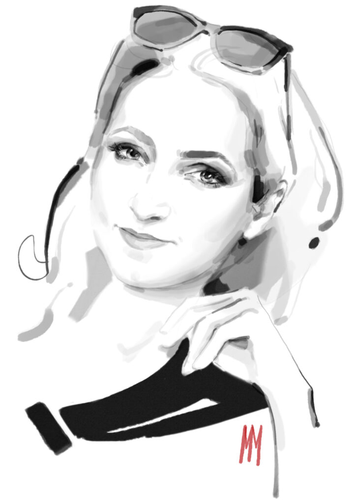 Portret modelki rysunek 05
